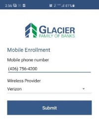 Mobile Enrollment Screen
